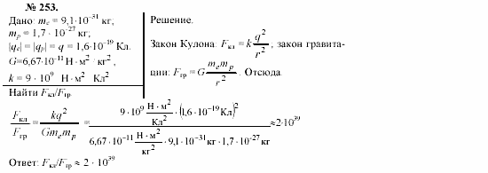 Механика. Теория относительности. Электродинамика, 10 класс, Громов, Шаронова, 2001-2012, задачи и упражнения Задача: 253