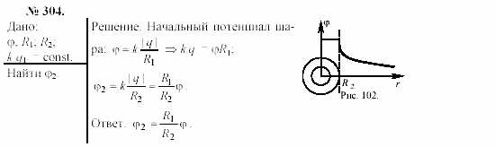 Механика. Теория относительности. Электродинамика, 10 класс, Громов, Шаронова, 2001-2012, задачи и упражнения Задача: 304