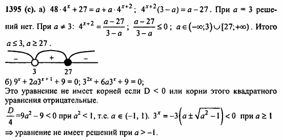 Задачник, 10 класс, А.Г. Мордкович, 2011 - 2015, § 40. Показательные уравнения и неравенства Задание: 1395(c)