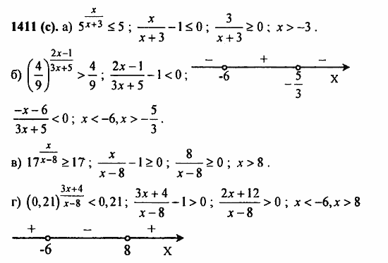 Задачник, 10 класс, А.Г. Мордкович, 2011 - 2015, § 40. Показательные уравнения и неравенства Задание: 1411(с)