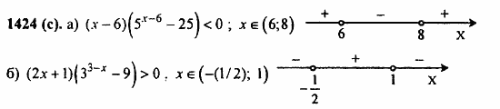 Задачник, 10 класс, А.Г. Мордкович, 2011 - 2015, § 40. Показательные уравнения и неравенства Задание: 1424(с)