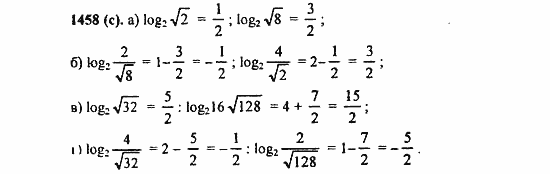 Задачник, 10 класс, А.Г. Мордкович, 2011 - 2015, § 42. Функция y=logₐx, ее свойства и график Задание: 1458(c)