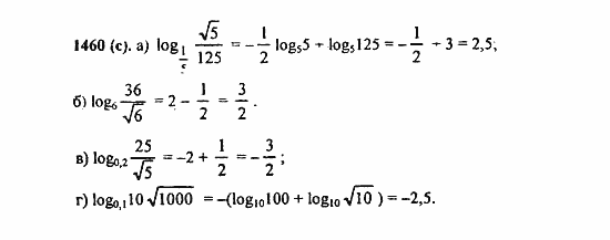 Задачник, 10 класс, А.Г. Мордкович, 2011 - 2015, § 42. Функция y=logₐx, ее свойства и график Задание: 1460(c)