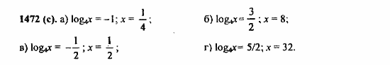 Задачник, 10 класс, А.Г. Мордкович, 2011 - 2015, § 42. Функция y=logₐx, ее свойства и график Задание: 1472(c)