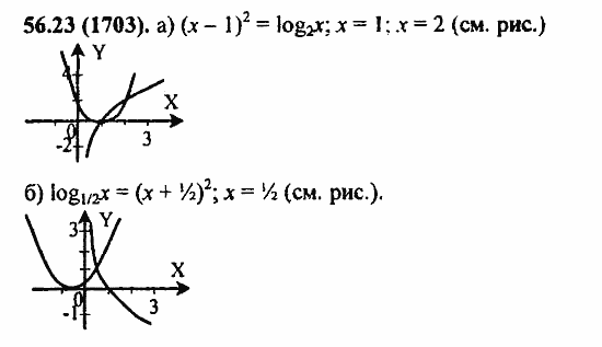 Задачник, 10 класс, А.Г. Мордкович, 2011 - 2015, § 56. Общие методы решения уравнений Задание: 56.23(1703)