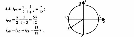 Задачник, 10 класс, А.Г. Мордкович, 2011 - 2015, Глава 2. Тригонометрические функции, § 4 Числовая окружность Задание: 4.4