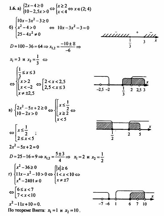 Задачник, 10 класс, А.Г. Мордкович, 2011 - 2015, Глава 1. Числовые функции, § 1 Определение числовой функции и способы ее задания Задание: 1.6