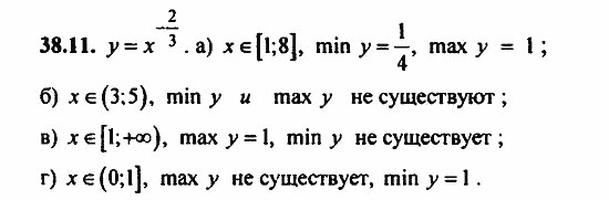 Задачник, 10 класс, А.Г. Мордкович, 2011 - 2015, § 38 Степенные функции их свойства и графики Задание: 38.11