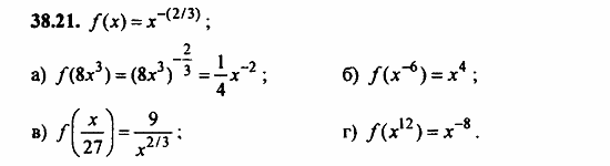 Задачник, 10 класс, А.Г. Мордкович, 2011 - 2015, § 38 Степенные функции их свойства и графики Задание: 38.21