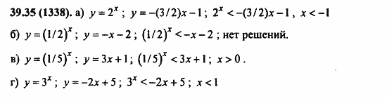 Задачник, 10 класс, А.Г. Мордкович, 2011 - 2015, Глава 7. Показательная и логарифмическая функции, § 39. Показательная и логарифмическая функции Задание: 39.35(1338)