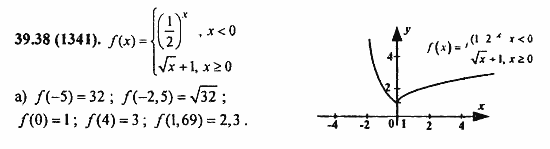 Задачник, 10 класс, А.Г. Мордкович, 2011 - 2015, Глава 7. Показательная и логарифмическая функции, § 39. Показательная и логарифмическая функции Задание: 39.38(1341)