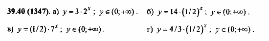Задачник, 10 класс, А.Г. Мордкович, 2011 - 2015, Глава 7. Показательная и логарифмическая функции, § 39. Показательная и логарифмическая функции Задание: 39.40(1347)