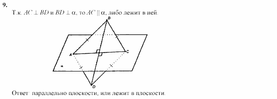 Геометрия, 10 класс, Л.С. Атанасян, 2002, Глава II Задача: 9