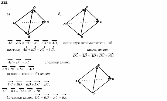 Геометрия, 10 класс, Л.С. Атанасян, 2002, задачи Задача: 328