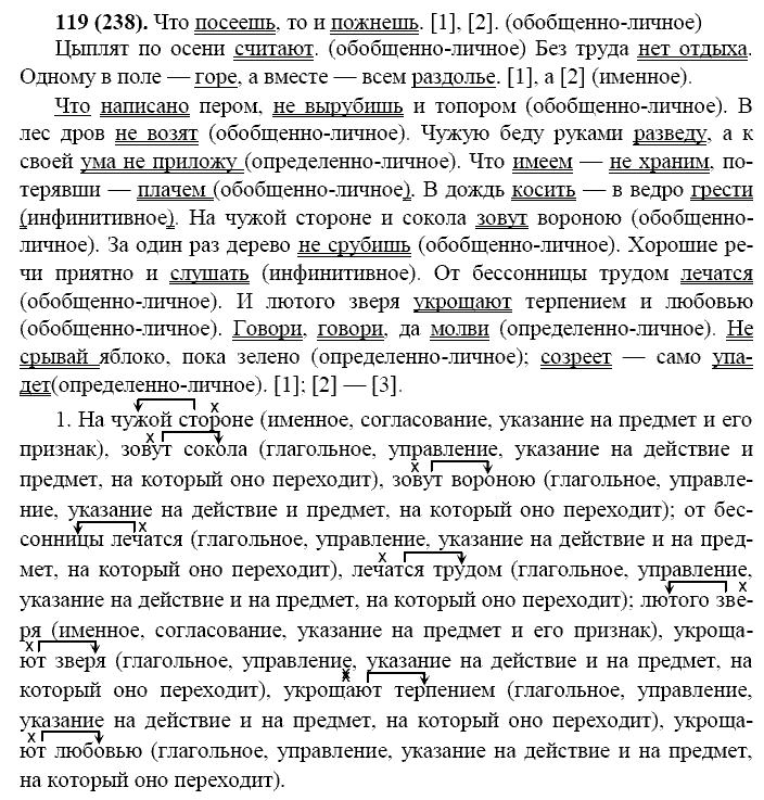 Базовый уровень, 10 класс, Власенков А.И., Рыбченкова Л.М., 2009-2014, задание: 119 (238)