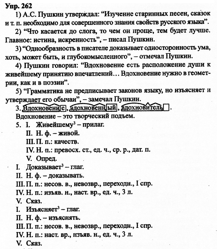 Русский язык, 10 класс, Дейкина, Пахнова, 2009, задание: 262