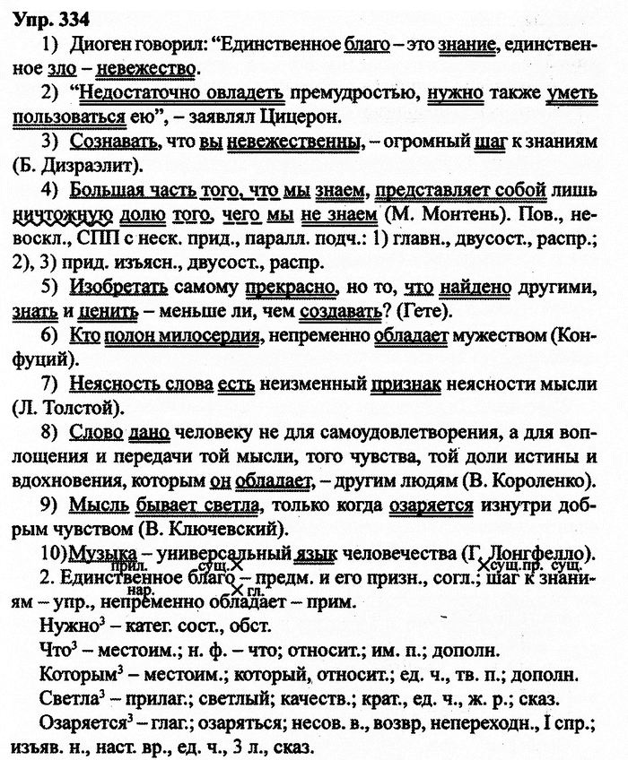 Русский язык, 10 класс, Дейкина, Пахнова, 2009, задание: 334