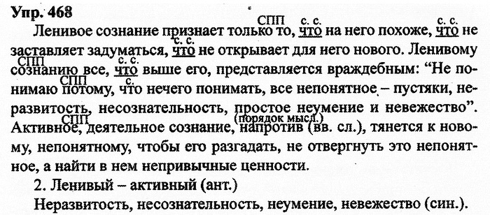 Русский язык, 10 класс, Дейкина, Пахнова, 2009, задание: 468