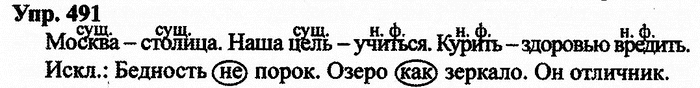 Русский язык, 10 класс, Дейкина, Пахнова, 2009, задание: 491