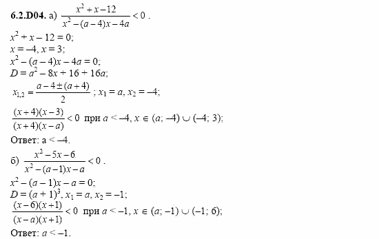 ГДЗ Алгебра и начала анализа: Сборник задач для ГИА, 11 класс, С.А. Шестакова, 2004, задание: 6_2_D04