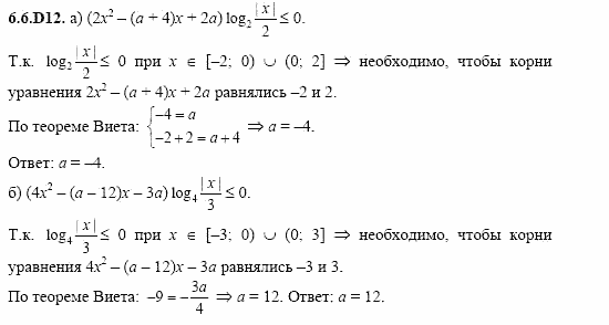 ГДЗ Алгебра и начала анализа: Сборник задач для ГИА, 11 класс, С.А. Шестакова, 2004, задание: 6_6_D12