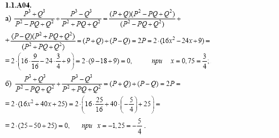 ГДЗ Алгебра и начала анализа: Сборник задач для ГИА, 11 класс, С.А. Шестакова, 2004, задание: 1_1_A04