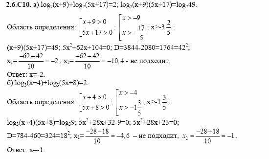 ГДЗ Алгебра и начала анализа: Сборник задач для ГИА, 11 класс, С.А. Шестакова, 2004, задание: 2_6_C10