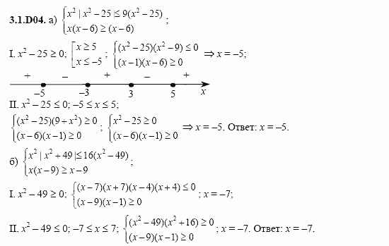 ГДЗ Алгебра и начала анализа: Сборник задач для ГИА, 11 класс, С.А. Шестакова, 2004, задание: 3_1_D04