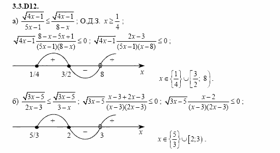 ГДЗ Алгебра и начала анализа: Сборник задач для ГИА, 11 класс, С.А. Шестакова, 2004, задание: 3_3_D12
