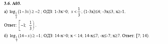 ГДЗ Алгебра и начала анализа: Сборник задач для ГИА, 11 класс, С.А. Шестакова, 2004, задание: 3_6_A03