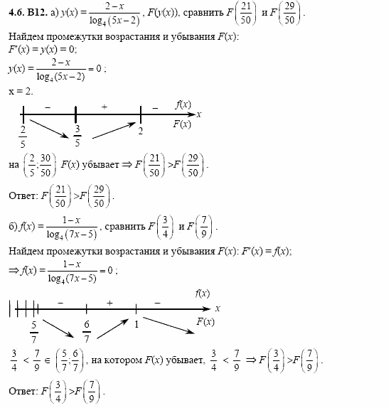 ГДЗ Алгебра и начала анализа: Сборник задач для ГИА, 11 класс, С.А. Шестакова, 2004, задание: 4_6_B12