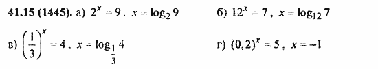 ГДЗ Алгебра и начала анализа. Задачник, 11 класс, А.Г. Мордкович, 2011, § 41. Понятия логарифма Задание: 41.15(1445)