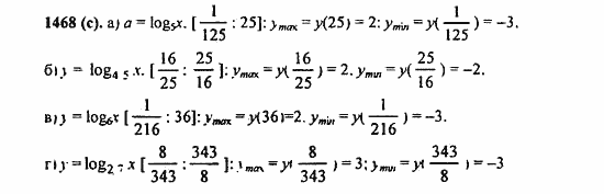 ГДЗ Алгебра и начала анализа. Задачник, 11 класс, А.Г. Мордкович, 2011, § 42. Функция y=logₐx, ее свойства и график Задание: 1468(c)