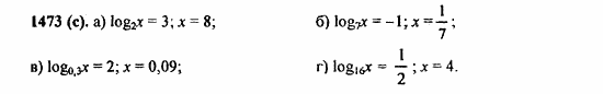 ГДЗ Алгебра и начала анализа. Задачник, 11 класс, А.Г. Мордкович, 2011, § 42. Функция y=logₐx, ее свойства и график Задание: 1473(c)