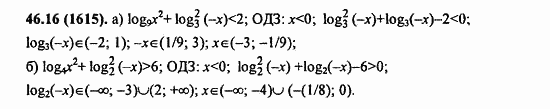 ГДЗ Алгебра и начала анализа. Задачник, 11 класс, А.Г. Мордкович, 2011, § 46. Переход к новому основанию логарифма Задание: 46.16(1615)