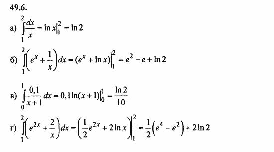 ГДЗ Алгебра и начала анализа. Задачник, 11 класс, А.Г. Мордкович, 2011, § 49. Определенный интеграл Задание: 49.6