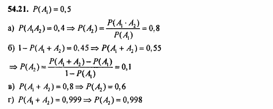 ГДЗ Алгебра и начала анализа. Задачник, 11 класс, А.Г. Мордкович, 2011, § 54. Случайные события и их вероятности Задание: 54.21