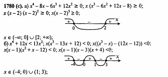 ГДЗ Алгебра и начала анализа. Задачник, 11 класс, А.Г. Мордкович, 2011, § 57. Решения неравенств с одной переменной Задание: 1780(с)