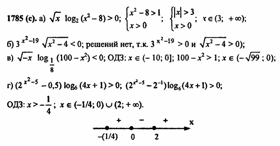 ГДЗ Алгебра и начала анализа. Задачник, 11 класс, А.Г. Мордкович, 2011, § 57. Решения неравенств с одной переменной Задание: 1785(с)