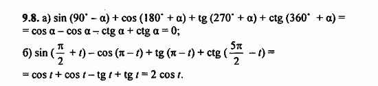 ГДЗ Алгебра и начала анализа. Задачник, 11 класс, А.Г. Мордкович, 2011, § 9 Формулы приведения Задание: 9.8