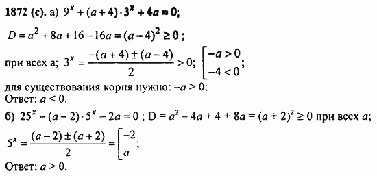 ГДЗ Алгебра и начала анализа. Задачник, 11 класс, А.Г. Мордкович, 2011, § 60. Задачи с параметрами Задание: 1872(с)