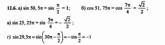 ГДЗ Алгебра и начала анализа. Задачник, 11 класс, А.Г. Мордкович, 2011, § 12 Периодичность функций  y=sin x, y=cos x Задание: 12.6