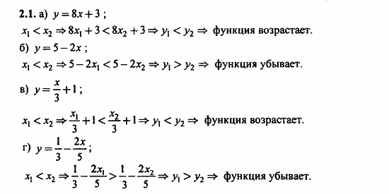 ГДЗ Алгебра и начала анализа. Задачник, 11 класс, А.Г. Мордкович, 2011, § 2 Свойства функции Задание: 2.1