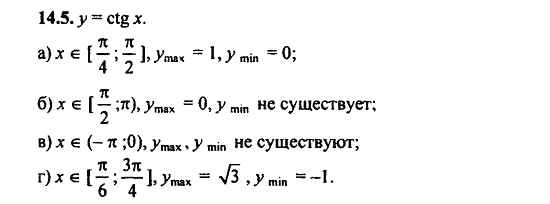 ГДЗ Алгебра и начала анализа. Задачник, 11 класс, А.Г. Мордкович, 2011, § 14 Функции y=tg x, y=ctg x их свойства и графики Задание: 14.5