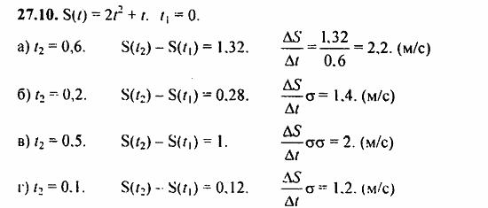 ГДЗ Алгебра и начала анализа. Задачник, 11 класс, А.Г. Мордкович, 2011, § 27 Определение производной Задание: 27.10