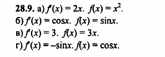 ГДЗ Алгебра и начала анализа. Задачник, 11 класс, А.Г. Мордкович, 2011, § 28 Вычисление производных Задание: 28.9