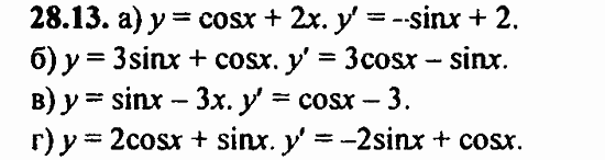 ГДЗ Алгебра и начала анализа. Задачник, 11 класс, А.Г. Мордкович, 2011, § 28 Вычисление производных Задание: 28.13