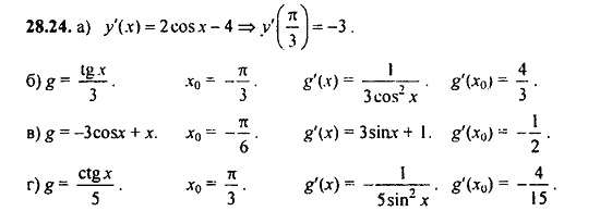 ГДЗ Алгебра и начала анализа. Задачник, 11 класс, А.Г. Мордкович, 2011, § 28 Вычисление производных Задание: 28.24