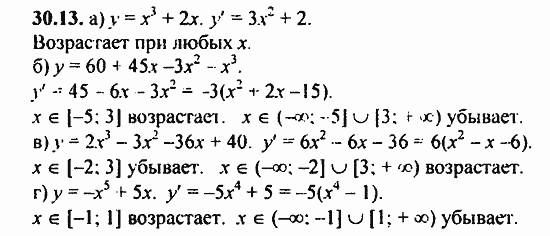 ГДЗ Алгебра и начала анализа. Задачник, 11 класс, А.Г. Мордкович, 2011, § 30 Применение производной исследования функций Задание: 30.13
