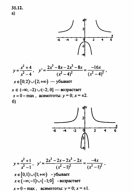 ГДЗ Алгебра и начала анализа. Задачник, 11 класс, А.Г. Мордкович, 2011, § 31 Построение графиков функций Задание: 31.12